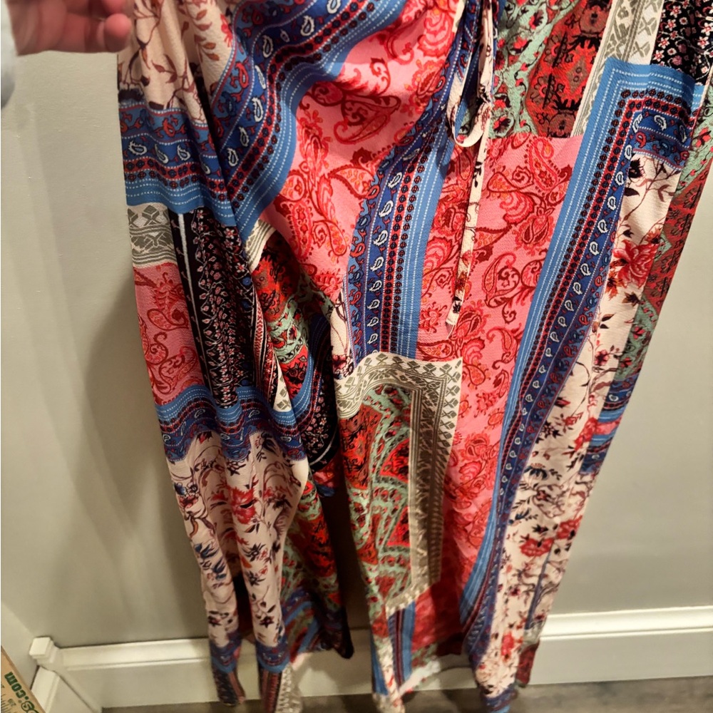 Multicolor Bohemian jumpsuit patchwork colorful b… - image 10